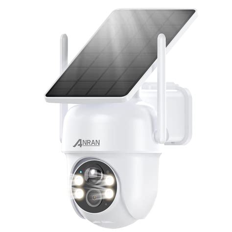 ANRAN 5MP Caméra Surveillance WiFi Extérieure sans Fil Panneau Solaire