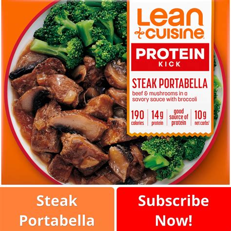 Lean Cuisine Frozen Meal Steak Portabella, Protein Kick Microwave Meal