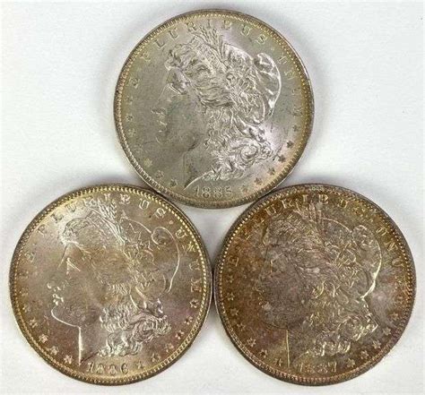 Group Of 3 Morgan Silver Dollars Matthew Bullock Auctioneers