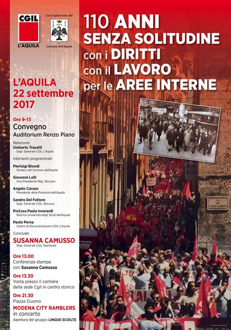 CGIL L Aquila 110 ANNI SENZA SOLITUDINE Spi Cgil Abruzzo Molise