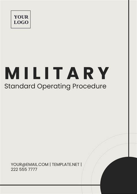 Sample Army Sop Template Template Samples