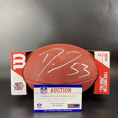 Nfl Colts Darius Leonard Signed Authentic Football The Official Auction Site Of The National