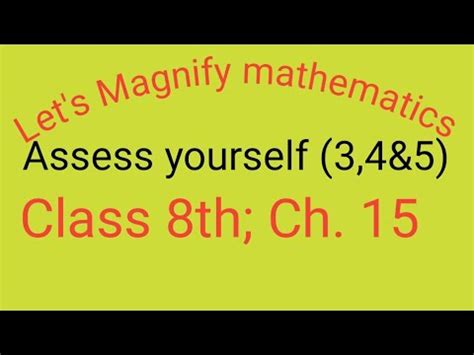 Let S Magnify Mathematics Class Th Ch Assess Yourself By