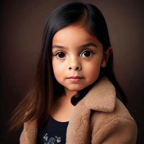 Premium AI Image Image Of A 5 Year Old Brunette Girl