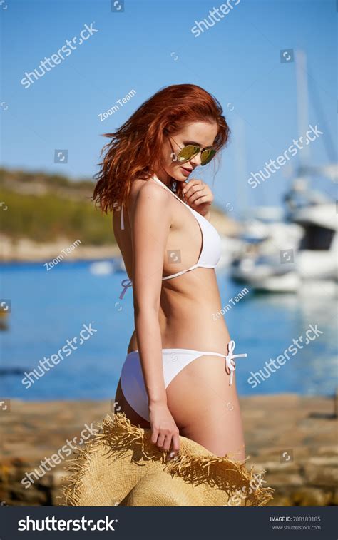 Sexy Beautiful Woman White Bikini On库存照片788183185 Shutterstock