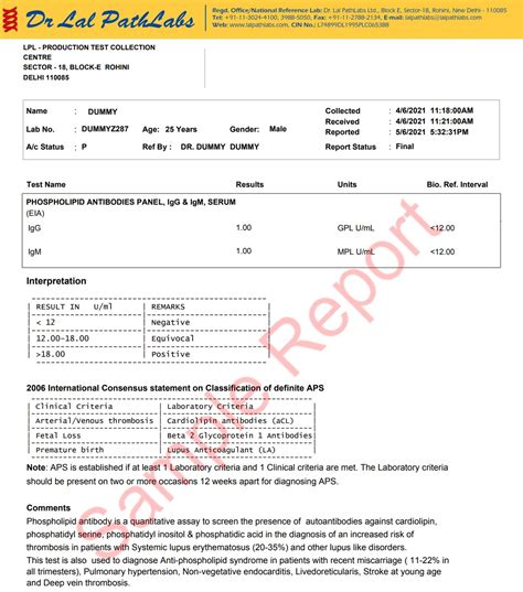 APLA Test IgG And IgM Purpose Price Procedure Results 2025