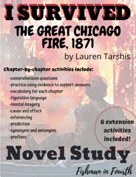 I Survived The Great Chicago Fire 1871 Novel Study By Fishman In Fourth