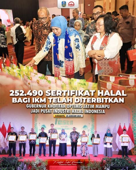 Sebanyak Dua Ribuan Lebih Sertifikat Halal Bagi IKM Jatim Telah Terbit