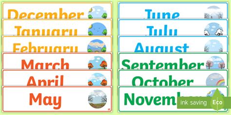 Southern Hemisphere Months Of The Year Banner Display Pack