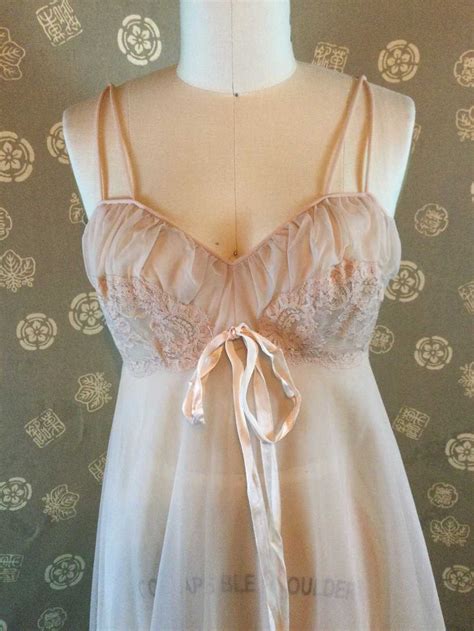 1950s Chiffon Nightgown By Blanche Gem