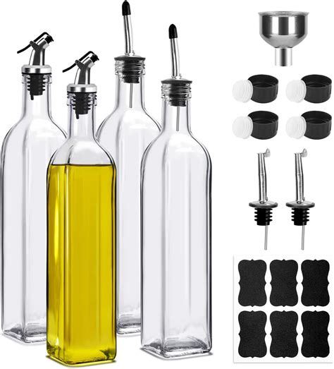 Amazon YULEER Olive Oil Bottle Dispenser 6 Pack 17oz 500ml