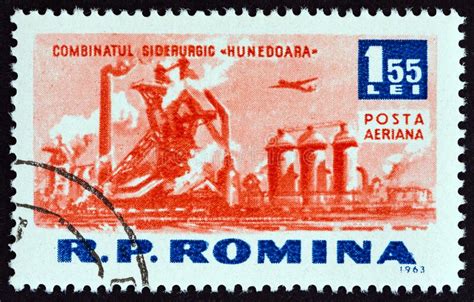 Romania Circa A Stamp Printed In Romania Shows Hunedoara Metal