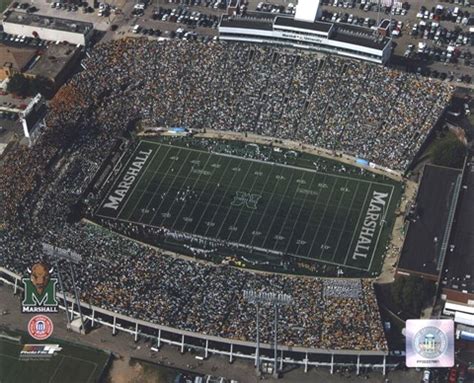 Marshall University Stadium - Aerial View Fine Art Print by Unknown at ...