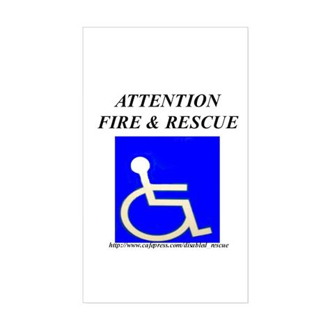 FIRE RESCUE STICKER Rectangle Decal by disabled_rescue