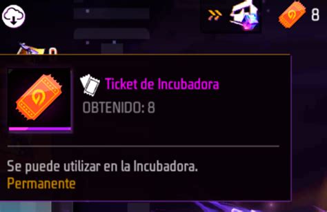 TICKETS De INCUBADORA Free Fire 2023