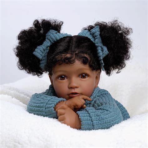 Amazon Jizhi Lifelike Reborn Baby Dolls Black Girl Inch Soft