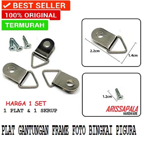 Jual Plat Gantungan Pigura Frame Bingkai Foto Lukisan Cantolan Pengait