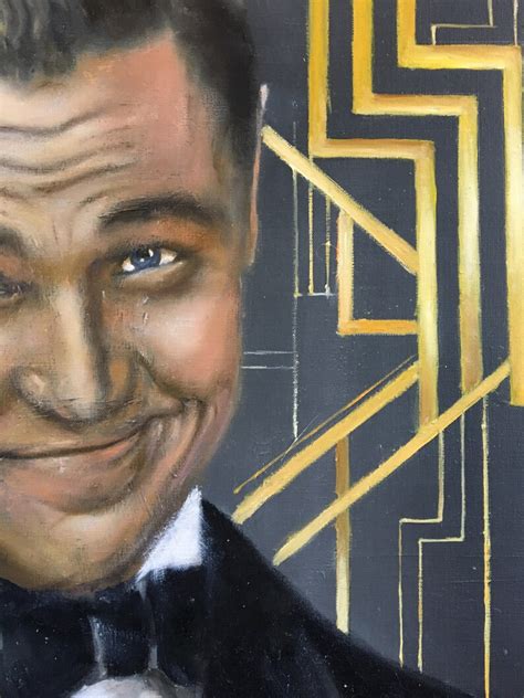 The Great Gatsby Oil Painting On Canvas Leonardo Dicaprio Etsy