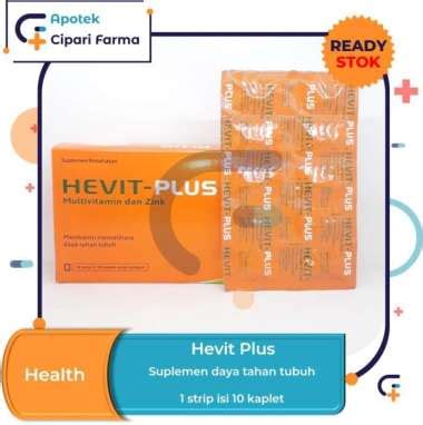 Hevit Plus Multivitamin Zink 10 Kaplet Lengkap Harga Terbaru Maret 2023