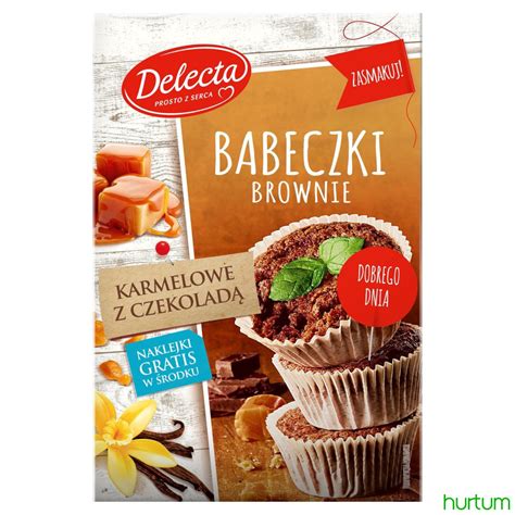 Delecta Babeczki Brownie Karmelowe Z Czekolad G W Hurtum Pl