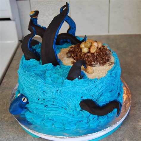 Kraken Cake for a Pirate-Themed Birthday Party