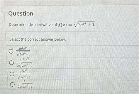 Questiondetermine The Derivative Of