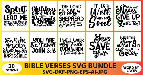 Bible Verses Svg Bundle Bundle Creative Fabrica