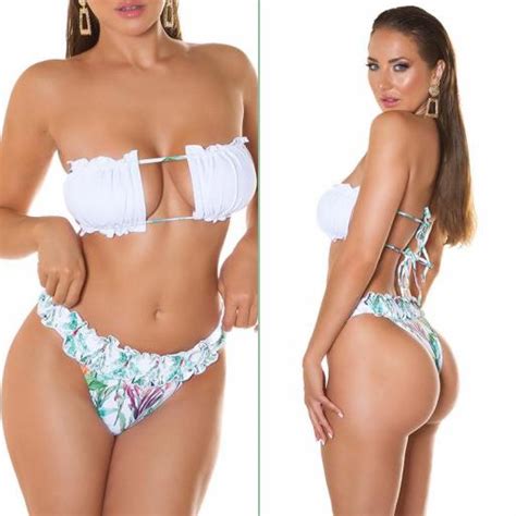 Comprar Bikini Estampado Floral Blanco Bikinis Moda