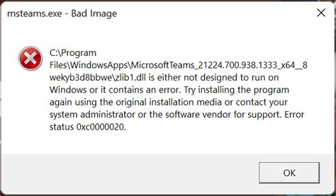 How To Fix Msteams Exe Bad Image Error Xc In Windows Minitool