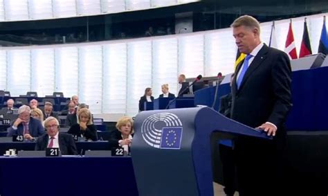 Discursul lui Iohannis în Parlamentul European România Liberă