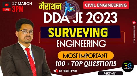 08 DDA JE 2023 MARATHON SURVEYING IMP QUESTIONS CIVIL ENGINEERING