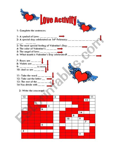 Love Activity Esl Worksheet By Adriana Libera