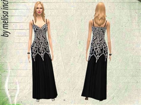 The Sims Resource Embroidered Gown By Melisa Inci • Sims 4 Downloads Backless Dress Formal