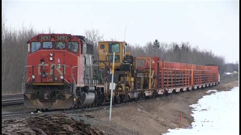 CN Train Spotting HD CN SD40 2W 5293 Parked At Acheson Siding 8 12 3