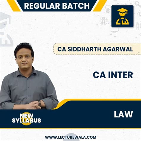 Ca Siddharth Agarwal Law Ca Inter Online Live Classes