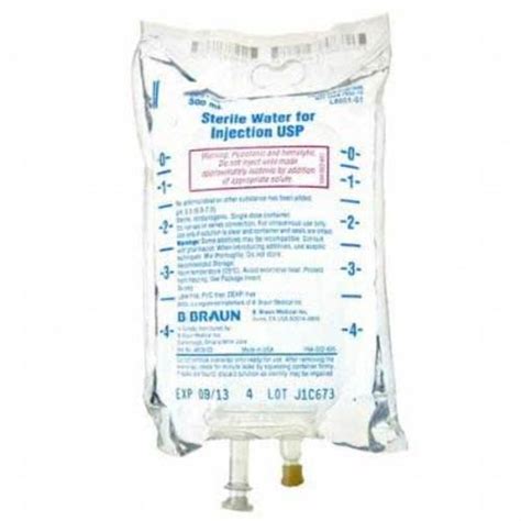 BBraun Sterile Water IV Bag 500ml Medical Supplies