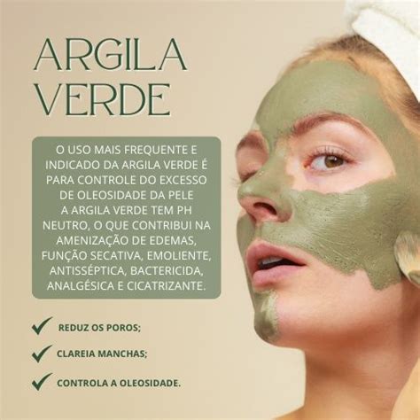 Argila verde reduz oleosidade skincare Torres 500g Máscara Para O