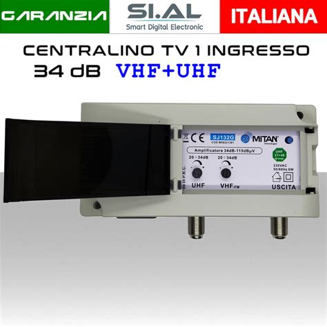 Centralino Tv Ingresso Biii Uhf Db Da Interno Serie Mitan