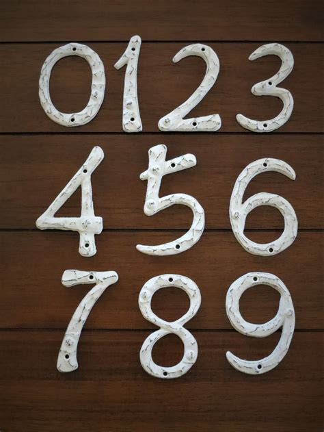 Rustic House Numbers / Choose From 40 Colors / Cast Iron 4 - Etsy