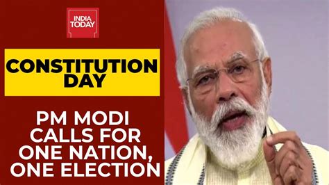 Pm Narendra Modi Calls For One Nation One Election On St