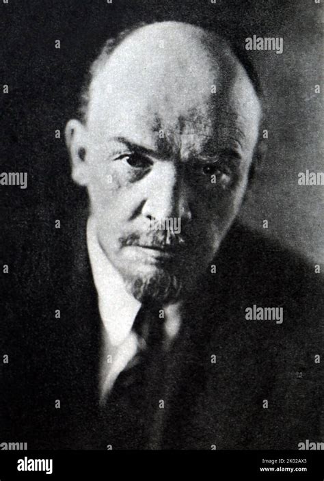 Vladimir Lenin Portrait 1920 Moscow Photographer Ps Zhukov Stock