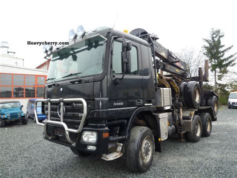 Mercedes Benz Actros 3350 Ak 6x6 Flatbed Crane 2007 Timber Carrier Truck Photo And Specs