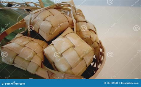 Cinematic Shot Of Popular Malay Traditional Food Ketupat Rice And