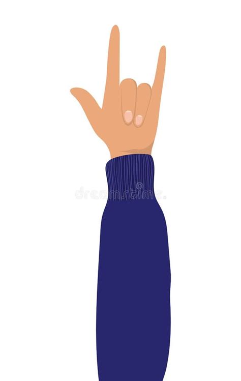 Rock Sign with Hand Vector Design Stock Vector - Illustration of design ...