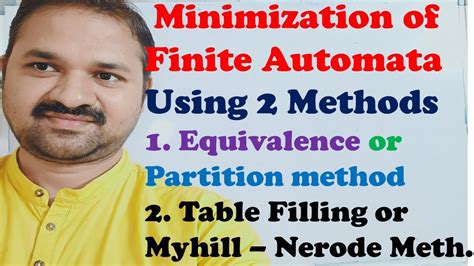 Minimization Of Finite Automata Equivalence Partition Table