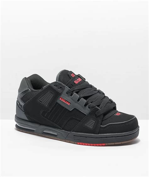 Tenis Globe Sabre Black Charcoal And Red Skate Print House Costa Rica