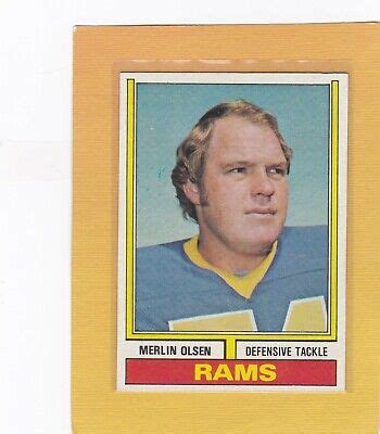 1974 TOPPS FOOTBALL MERLIN OLSEN 205 RAMS EXMT NRMT 66700 EBay