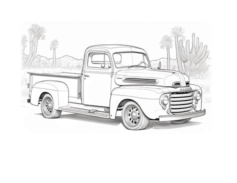 Pickup Truck Coloring Page Download Printable Pdf Templateroller