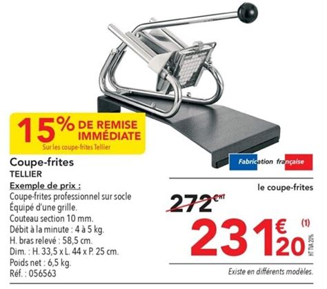 Promo Coupe Frites Tellier Chez Metro