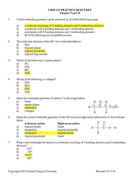 Chm Practice Quiz Key Sp Chm Practice Quiz Key Chapter